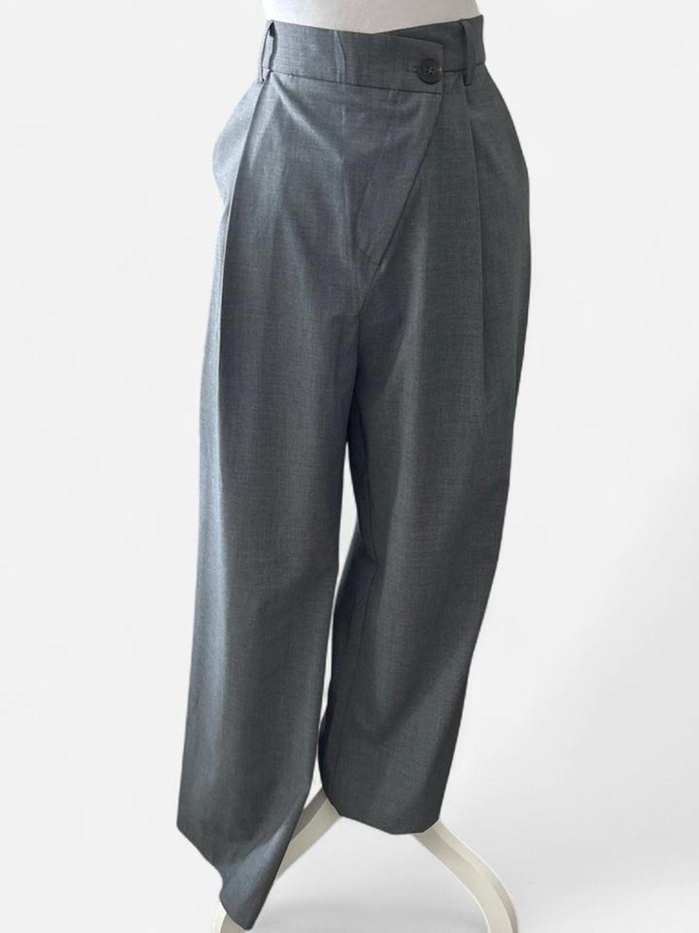 Gray Crossover Full Length Pants